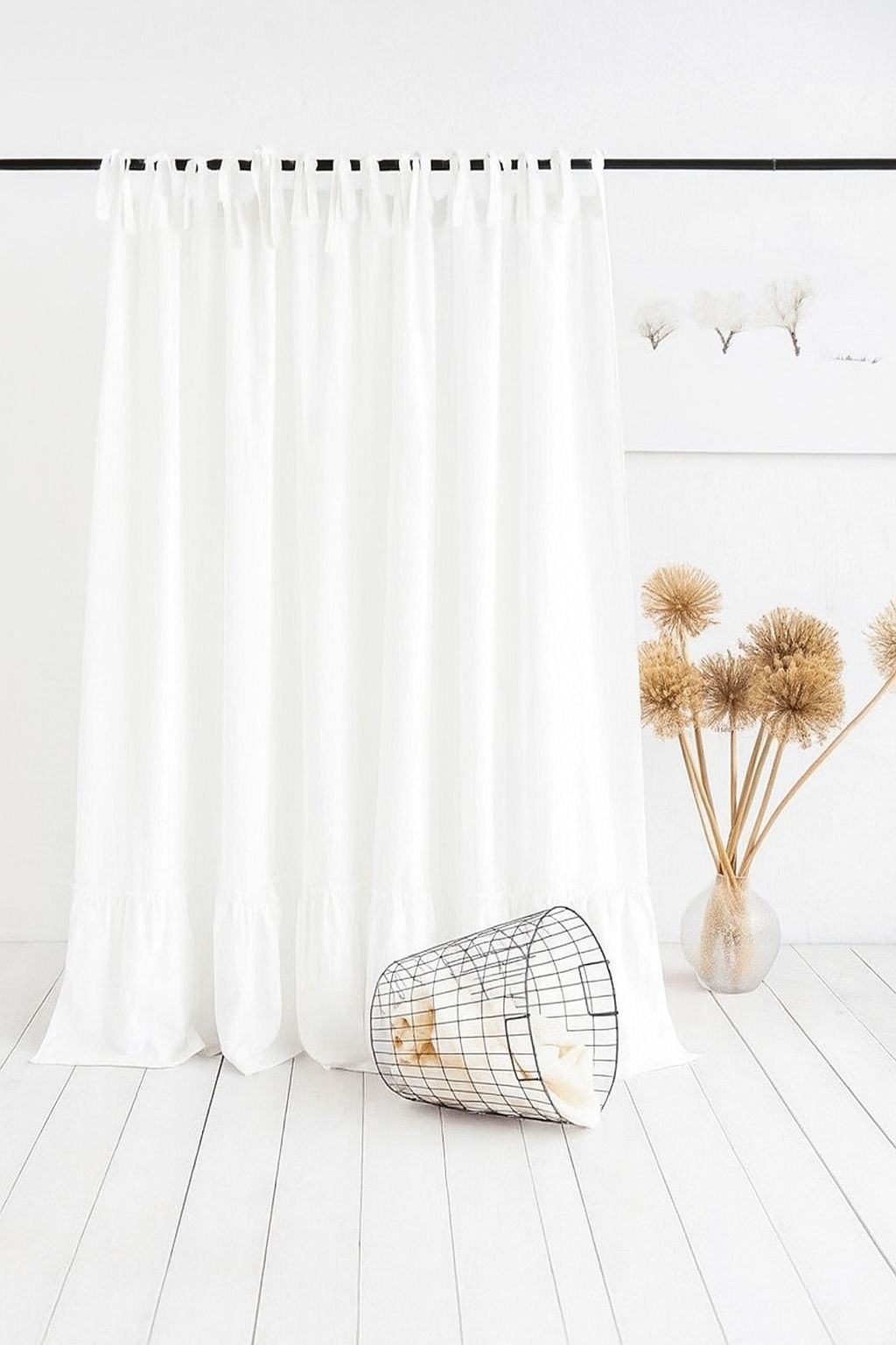 Cortinas de tussor para atar - Imagen 3