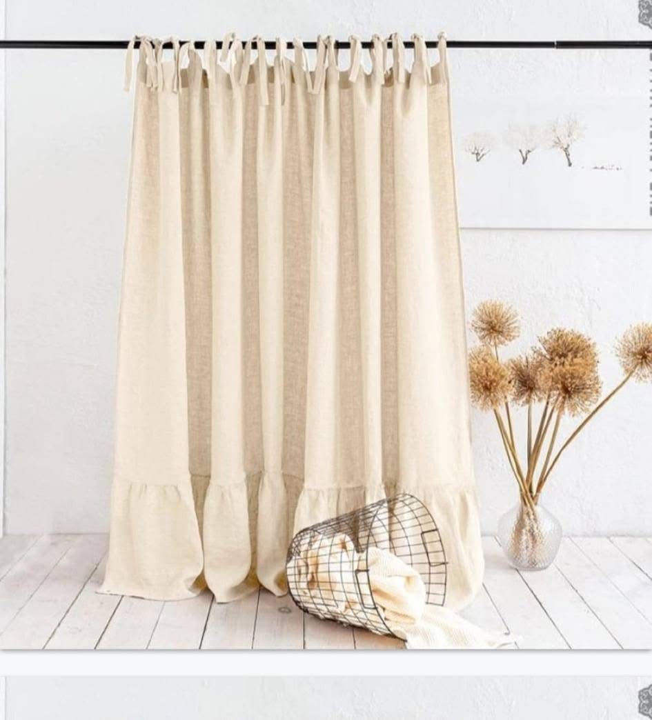 Cortinas de tussor para atar - Imagen 5