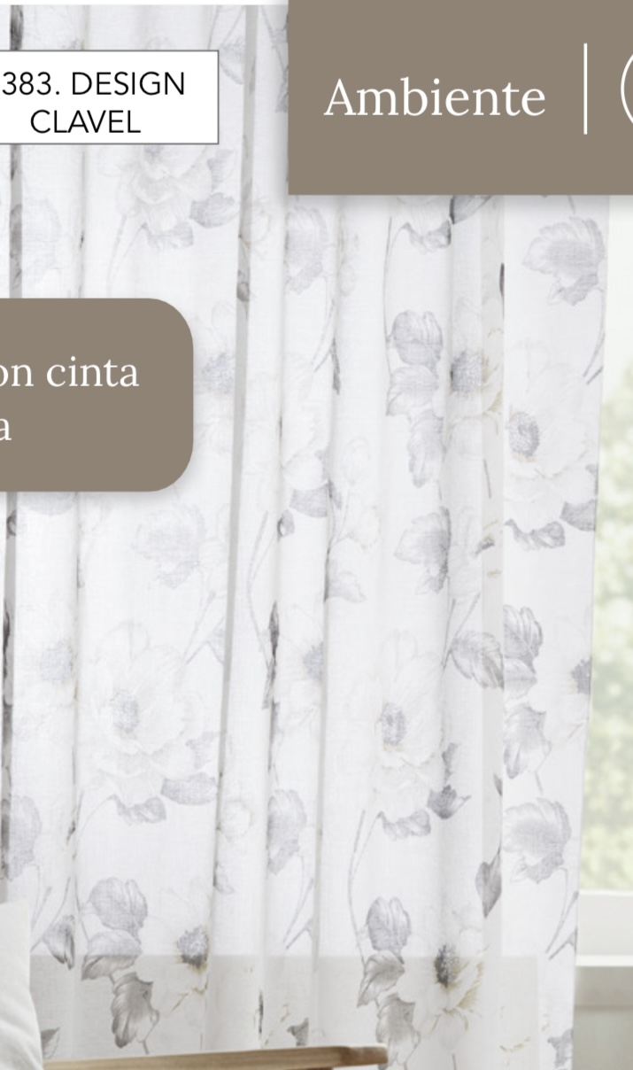Cortina voile estampadas
