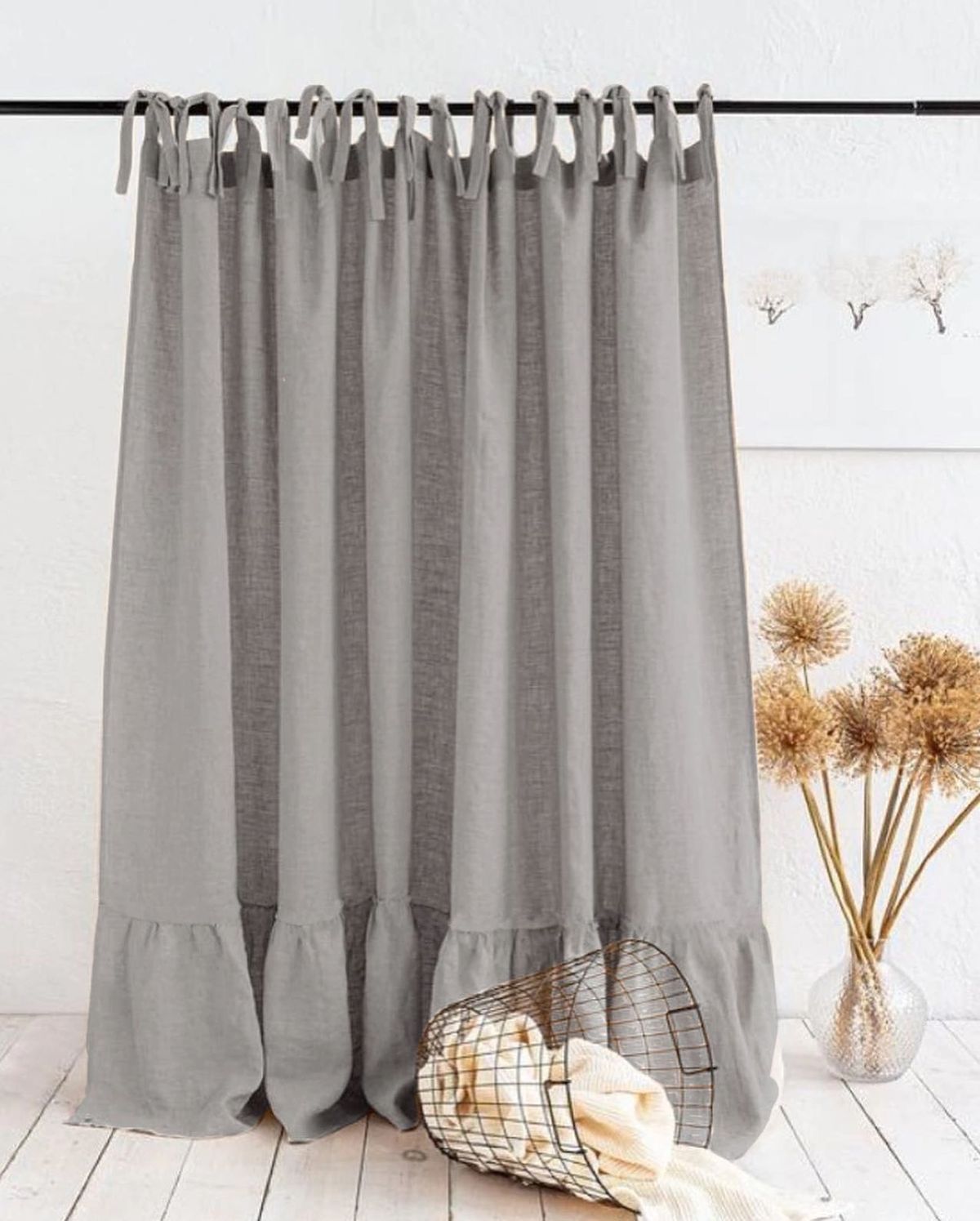 Cortinas de tussor para atar - Imagen 2