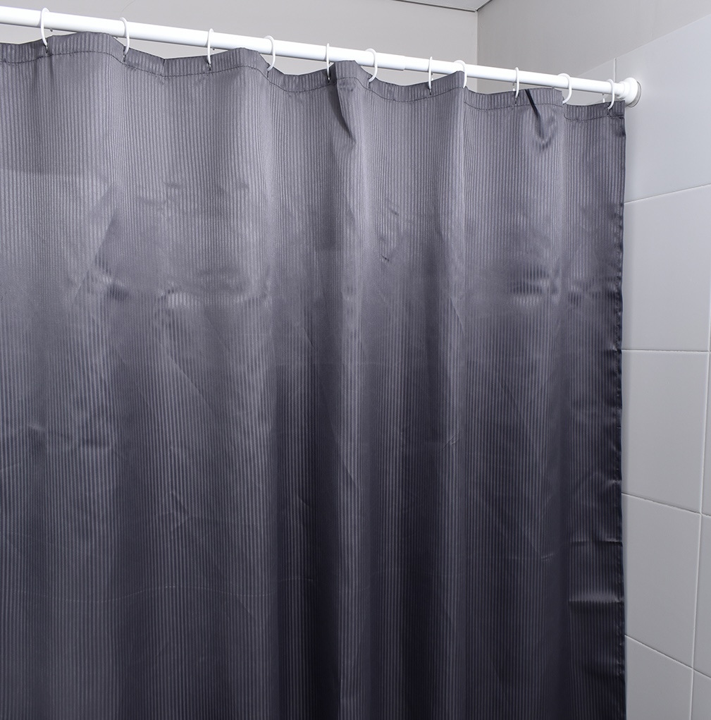 Cortina de baño rayada - Imagen 2