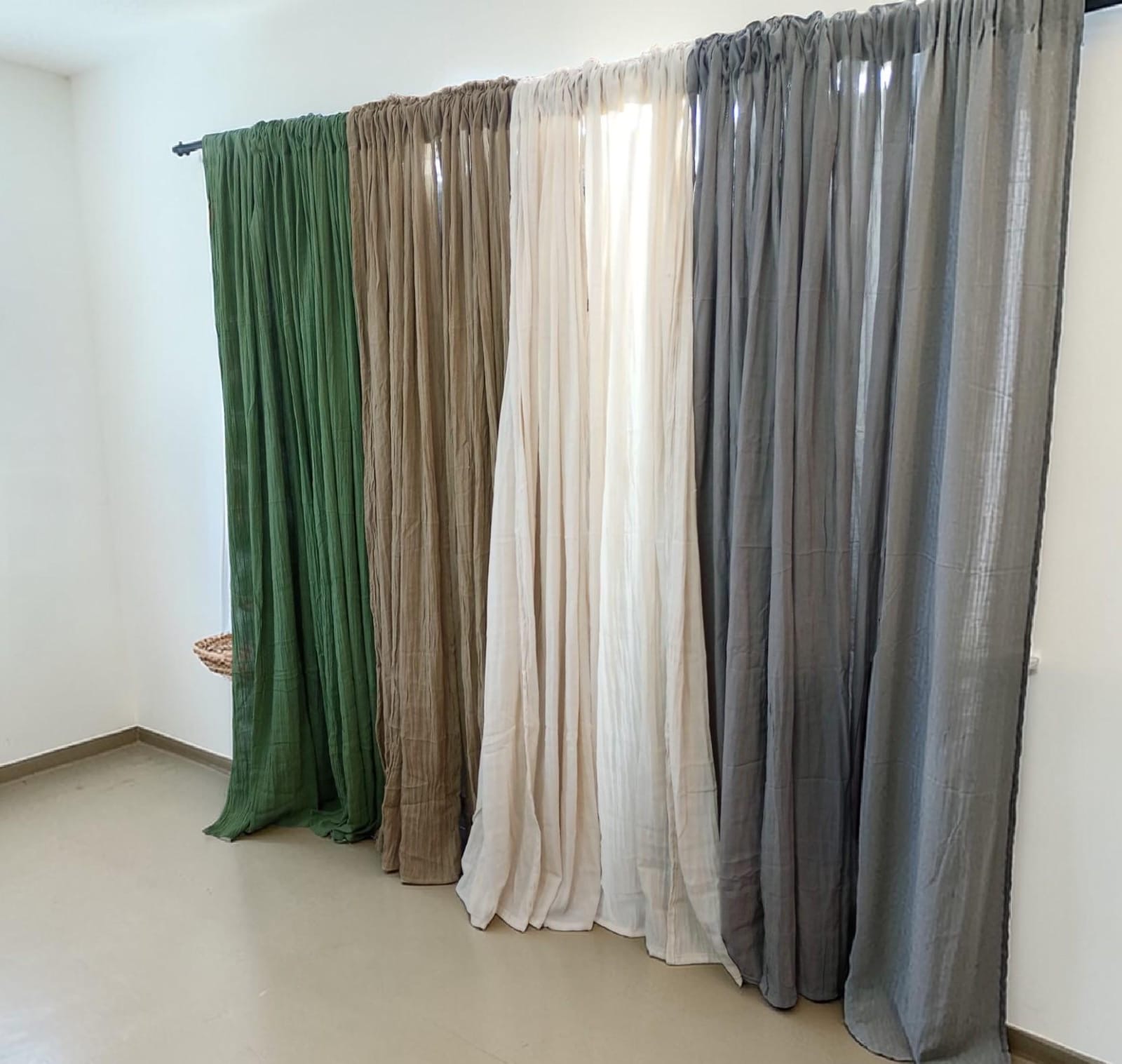 Cortina de gasa arrugada  - Imagen 4