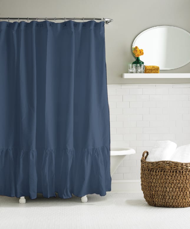 Cortinas de tussor con volados