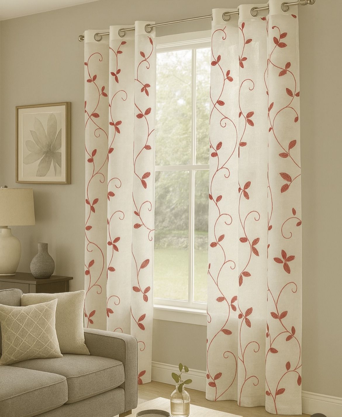 Cortina Voile Bordada  - Imagen 7