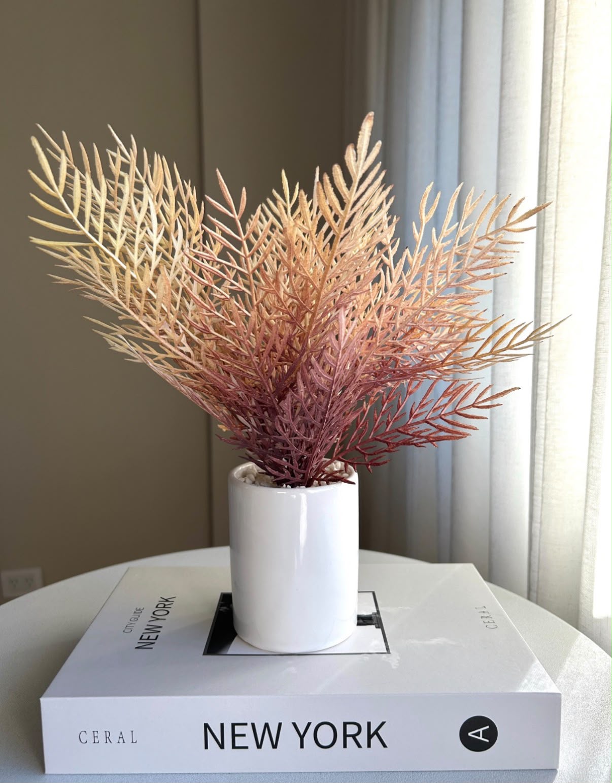 Planta Artificial trigo rosado